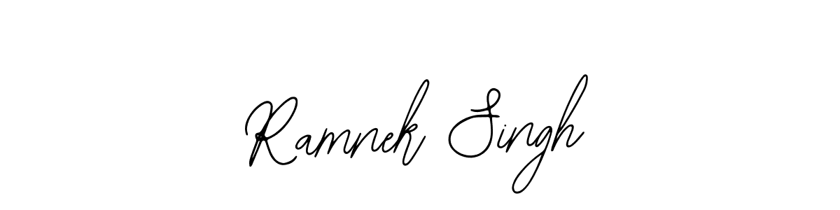 Use a signature maker to create a handwritten signature online. With this signature software, you can design (Bearetta-2O07w) your own signature for name Ramnek Singh. Ramnek Singh signature style 12 images and pictures png