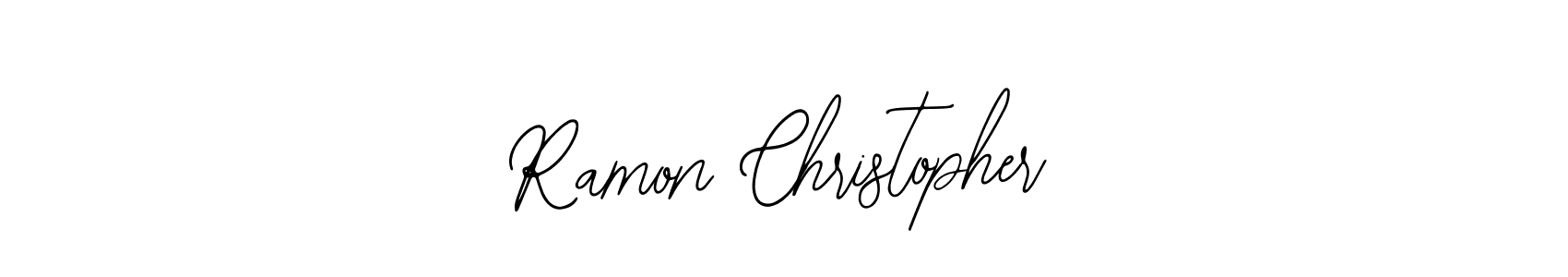 You should practise on your own different ways (Bearetta-2O07w) to write your name (Ramon Christopher) in signature. don't let someone else do it for you. Ramon Christopher signature style 12 images and pictures png