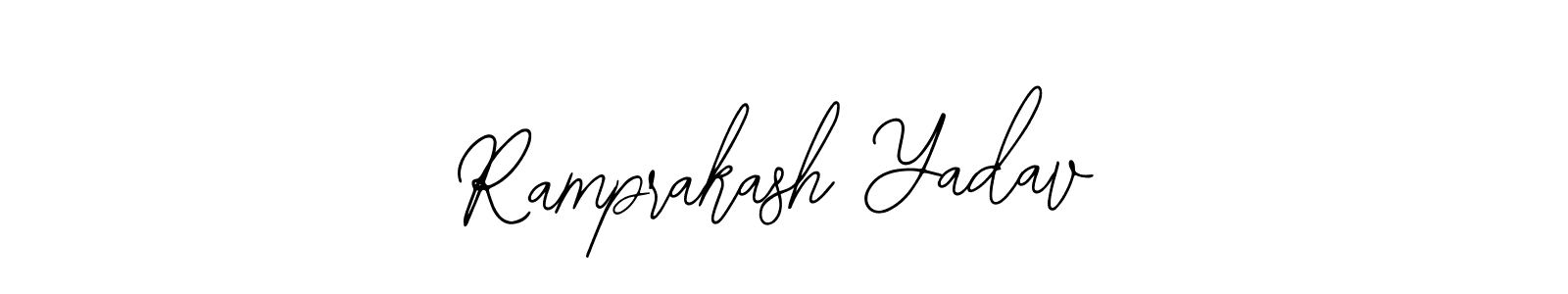 Use a signature maker to create a handwritten signature online. With this signature software, you can design (Bearetta-2O07w) your own signature for name Ramprakash Yadav. Ramprakash Yadav signature style 12 images and pictures png