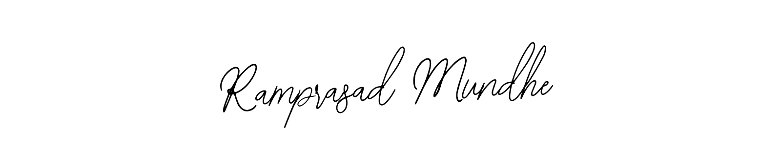 You should practise on your own different ways (Bearetta-2O07w) to write your name (Ramprasad Mundhe) in signature. don't let someone else do it for you. Ramprasad Mundhe signature style 12 images and pictures png