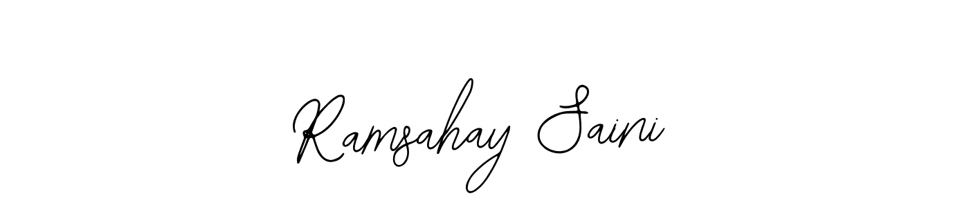 Use a signature maker to create a handwritten signature online. With this signature software, you can design (Bearetta-2O07w) your own signature for name Ramsahay Saini. Ramsahay Saini signature style 12 images and pictures png