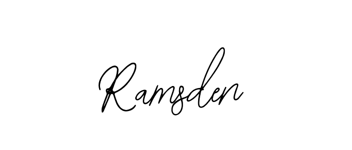 Design your own signature with our free online signature maker. With this signature software, you can create a handwritten (Bearetta-2O07w) signature for name Ramsden. Ramsden signature style 12 images and pictures png