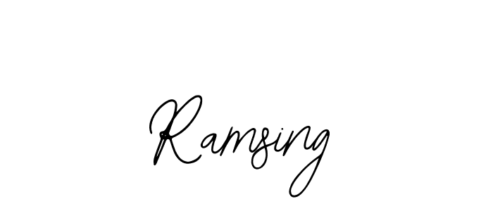 Use a signature maker to create a handwritten signature online. With this signature software, you can design (Bearetta-2O07w) your own signature for name Ramsing. Ramsing signature style 12 images and pictures png