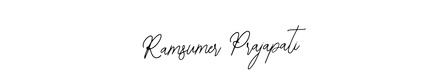 How to make Ramsumer Prajapati name signature. Use Bearetta-2O07w style for creating short signs online. This is the latest handwritten sign. Ramsumer Prajapati signature style 12 images and pictures png