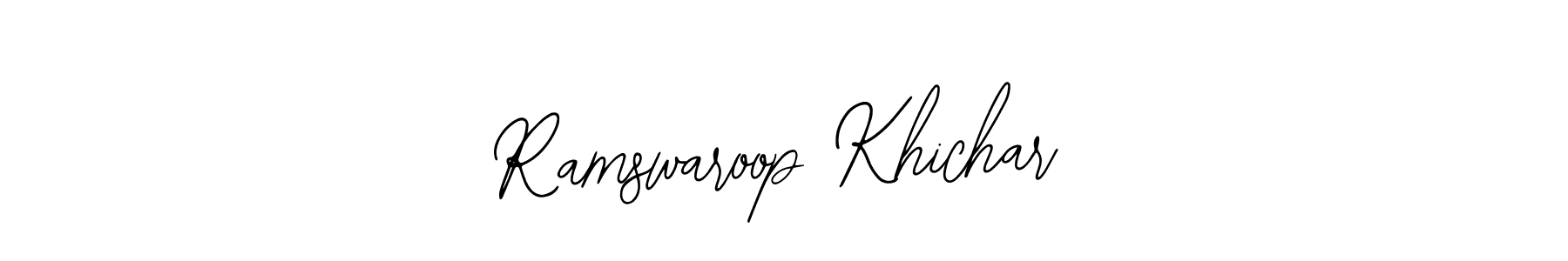 It looks lik you need a new signature style for name Ramswaroop Khichar. Design unique handwritten (Bearetta-2O07w) signature with our free signature maker in just a few clicks. Ramswaroop Khichar signature style 12 images and pictures png