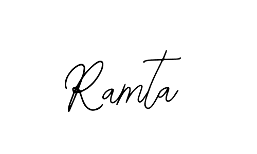 How to make Ramta signature? Bearetta-2O07w is a professional autograph style. Create handwritten signature for Ramta name. Ramta signature style 12 images and pictures png