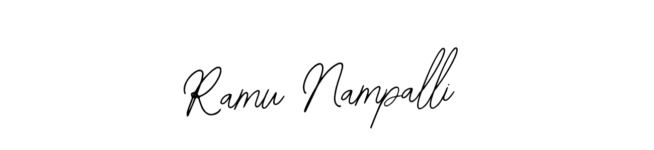 How to make Ramu Nampalli name signature. Use Bearetta-2O07w style for creating short signs online. This is the latest handwritten sign. Ramu Nampalli signature style 12 images and pictures png