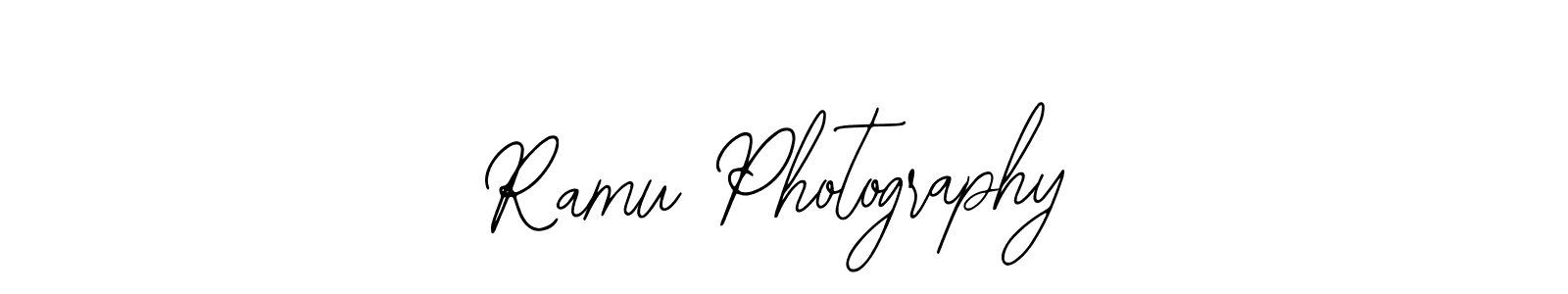 How to make Ramu Photography name signature. Use Bearetta-2O07w style for creating short signs online. This is the latest handwritten sign. Ramu Photography signature style 12 images and pictures png