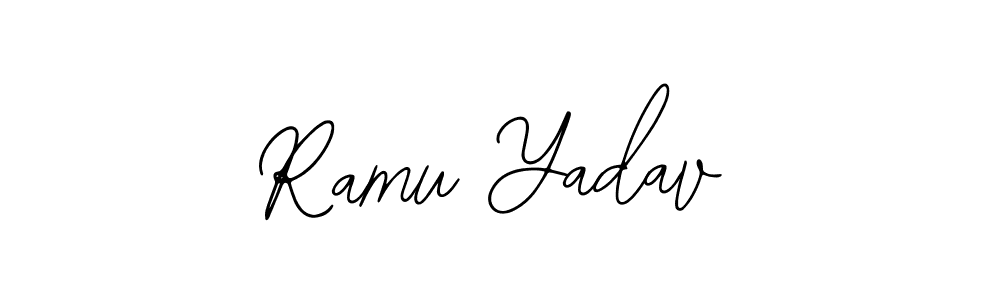 if you are searching for the best signature style for your name Ramu Yadav. so please give up your signature search. here we have designed multiple signature styles  using Bearetta-2O07w. Ramu Yadav signature style 12 images and pictures png