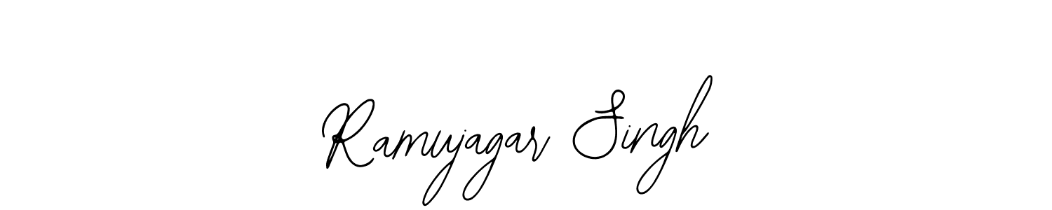 How to make Ramujagar Singh name signature. Use Bearetta-2O07w style for creating short signs online. This is the latest handwritten sign. Ramujagar Singh signature style 12 images and pictures png