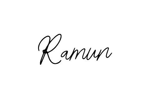 Design your own signature with our free online signature maker. With this signature software, you can create a handwritten (Bearetta-2O07w) signature for name Ramun. Ramun signature style 12 images and pictures png