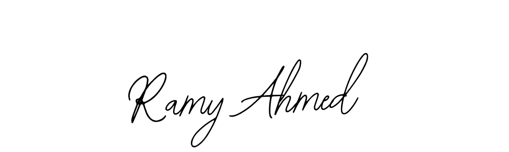 The best way (Bearetta-2O07w) to make a short signature is to pick only two or three words in your name. The name Ramy Ahmed include a total of six letters. For converting this name. Ramy Ahmed signature style 12 images and pictures png