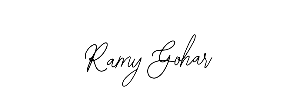 The best way (Bearetta-2O07w) to make a short signature is to pick only two or three words in your name. The name Ramy Gohar include a total of six letters. For converting this name. Ramy Gohar signature style 12 images and pictures png