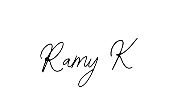 Design your own signature with our free online signature maker. With this signature software, you can create a handwritten (Bearetta-2O07w) signature for name Ramy K. Ramy K signature style 12 images and pictures png