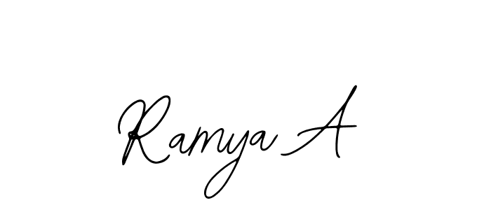 Create a beautiful signature design for name Ramya A. With this signature (Bearetta-2O07w) fonts, you can make a handwritten signature for free. Ramya A signature style 12 images and pictures png