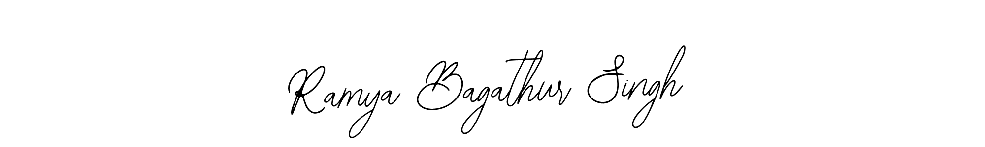 Similarly Bearetta-2O07w is the best handwritten signature design. Signature creator online .You can use it as an online autograph creator for name Ramya Bagathur Singh. Ramya Bagathur Singh signature style 12 images and pictures png