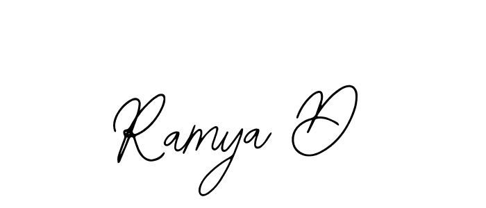 Similarly Bearetta-2O07w is the best handwritten signature design. Signature creator online .You can use it as an online autograph creator for name Ramya D. Ramya D signature style 12 images and pictures png