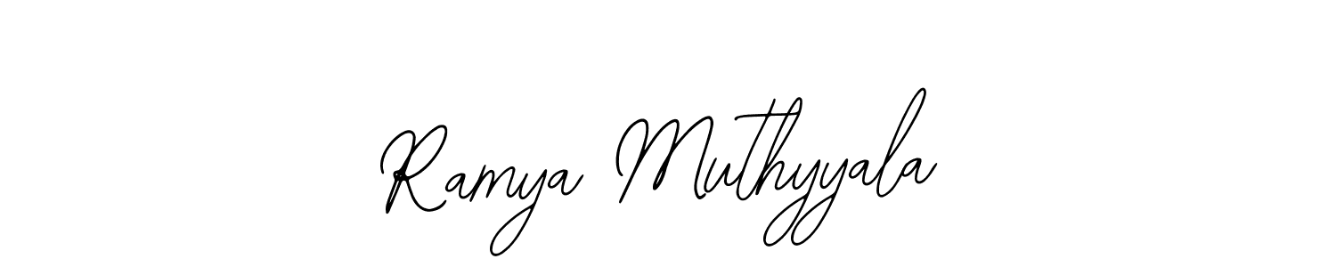 Use a signature maker to create a handwritten signature online. With this signature software, you can design (Bearetta-2O07w) your own signature for name Ramya Muthyyala. Ramya Muthyyala signature style 12 images and pictures png