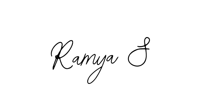 Use a signature maker to create a handwritten signature online. With this signature software, you can design (Bearetta-2O07w) your own signature for name Ramya S. Ramya S signature style 12 images and pictures png