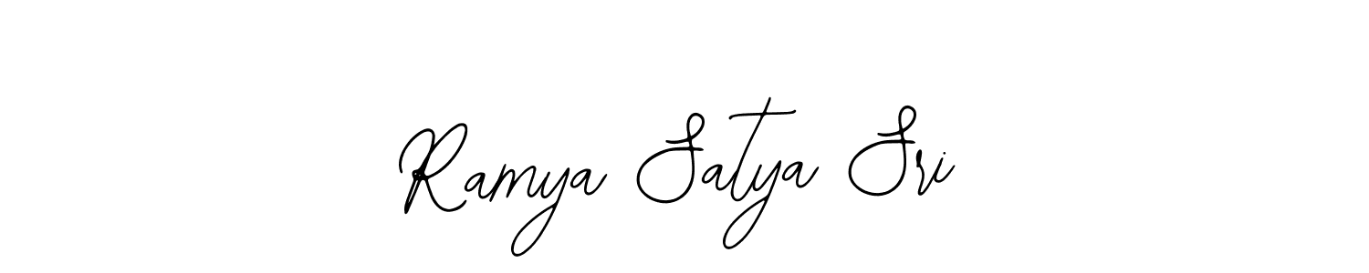 Similarly Bearetta-2O07w is the best handwritten signature design. Signature creator online .You can use it as an online autograph creator for name Ramya Satya Sri. Ramya Satya Sri signature style 12 images and pictures png