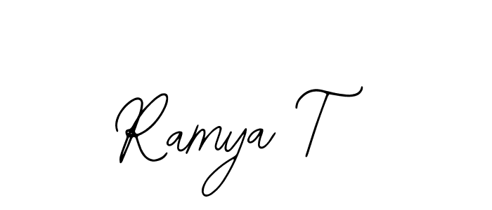 Also You can easily find your signature by using the search form. We will create Ramya T name handwritten signature images for you free of cost using Bearetta-2O07w sign style. Ramya T signature style 12 images and pictures png