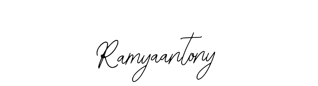 Use a signature maker to create a handwritten signature online. With this signature software, you can design (Bearetta-2O07w) your own signature for name Ramyaantony. Ramyaantony signature style 12 images and pictures png