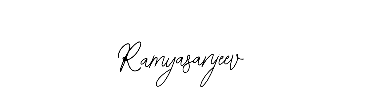 How to make Ramyasanjeev name signature. Use Bearetta-2O07w style for creating short signs online. This is the latest handwritten sign. Ramyasanjeev signature style 12 images and pictures png