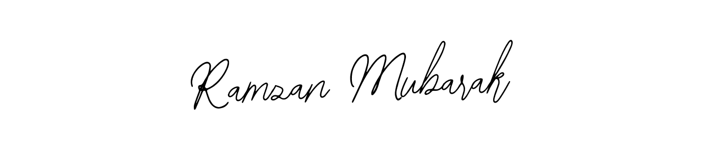 How to make Ramzan Mubarak name signature. Use Bearetta-2O07w style for creating short signs online. This is the latest handwritten sign. Ramzan Mubarak signature style 12 images and pictures png