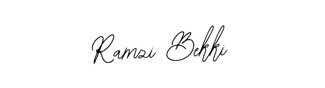 How to make Ramzi Bekki name signature. Use Bearetta-2O07w style for creating short signs online. This is the latest handwritten sign. Ramzi Bekki signature style 12 images and pictures png