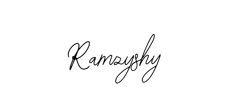 The best way (Bearetta-2O07w) to make a short signature is to pick only two or three words in your name. The name Ramzyshy include a total of six letters. For converting this name. Ramzyshy signature style 12 images and pictures png