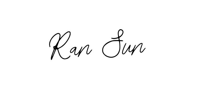 How to make Ran Sun name signature. Use Bearetta-2O07w style for creating short signs online. This is the latest handwritten sign. Ran Sun signature style 12 images and pictures png