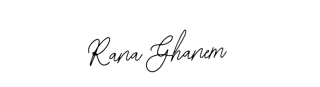 How to make Rana Ghanem name signature. Use Bearetta-2O07w style for creating short signs online. This is the latest handwritten sign. Rana Ghanem signature style 12 images and pictures png