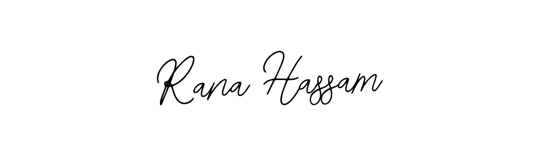 How to make Rana Hassam name signature. Use Bearetta-2O07w style for creating short signs online. This is the latest handwritten sign. Rana Hassam signature style 12 images and pictures png