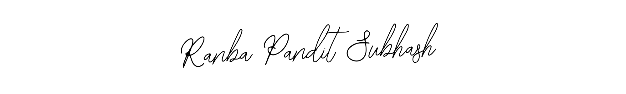 You should practise on your own different ways (Bearetta-2O07w) to write your name (Ranba Pandit Subhash) in signature. don't let someone else do it for you. Ranba Pandit Subhash signature style 12 images and pictures png