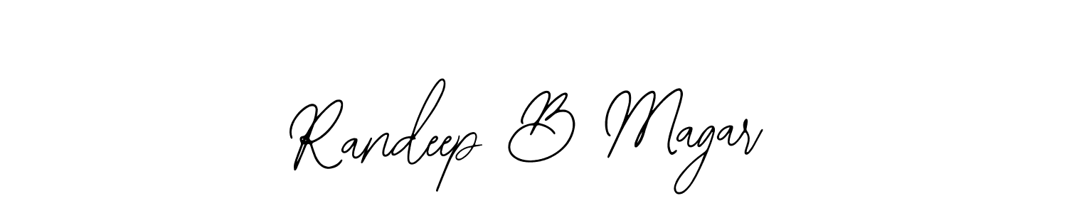 Make a beautiful signature design for name Randeep B Magar. With this signature (Bearetta-2O07w) style, you can create a handwritten signature for free. Randeep B Magar signature style 12 images and pictures png