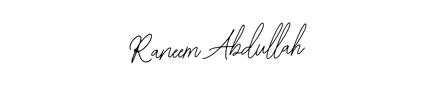 How to make Raneem Abdullah name signature. Use Bearetta-2O07w style for creating short signs online. This is the latest handwritten sign. Raneem Abdullah signature style 12 images and pictures png