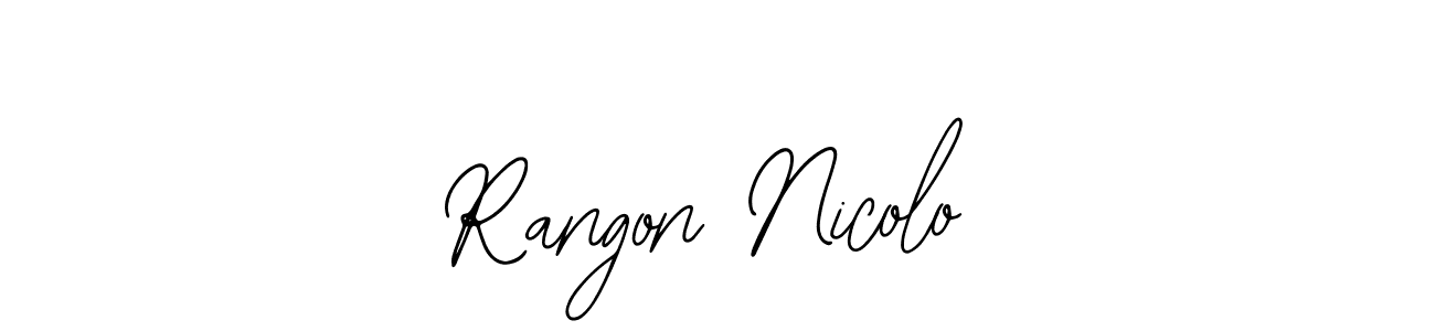 How to Draw Rangon Nicolo signature style? Bearetta-2O07w is a latest design signature styles for name Rangon Nicolo. Rangon Nicolo signature style 12 images and pictures png