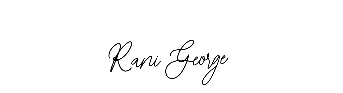 How to make Rani George name signature. Use Bearetta-2O07w style for creating short signs online. This is the latest handwritten sign. Rani George signature style 12 images and pictures png