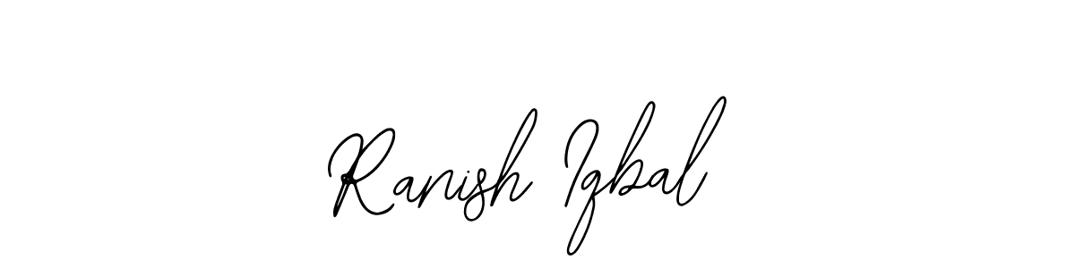 How to make Ranish Iqbal name signature. Use Bearetta-2O07w style for creating short signs online. This is the latest handwritten sign. Ranish Iqbal signature style 12 images and pictures png