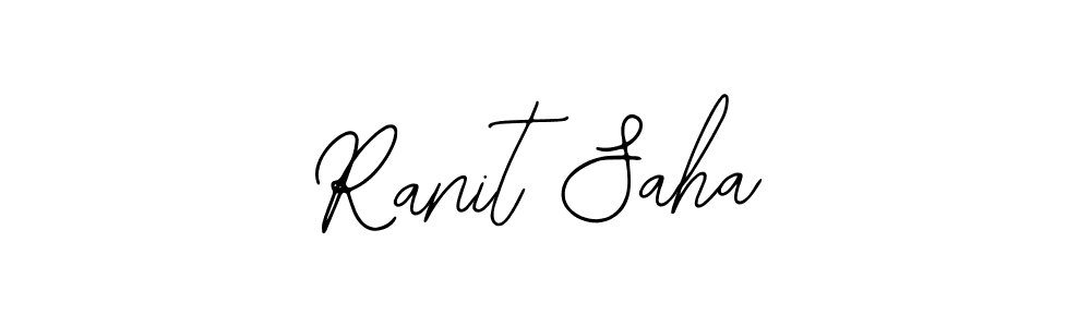 How to make Ranit Saha name signature. Use Bearetta-2O07w style for creating short signs online. This is the latest handwritten sign. Ranit Saha signature style 12 images and pictures png