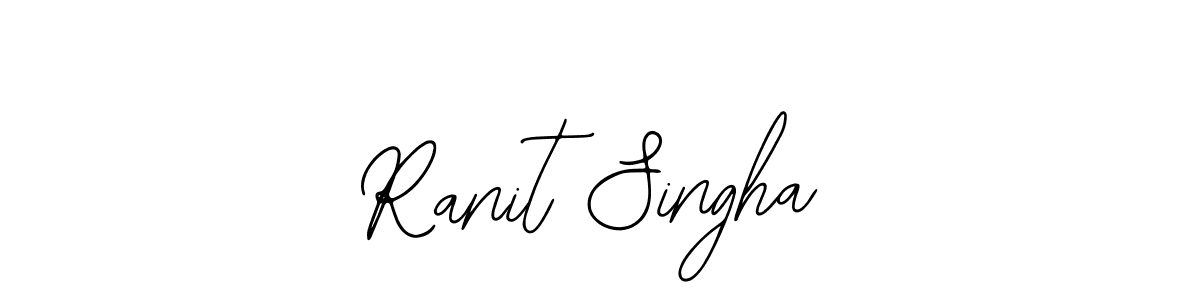 How to make Ranit Singha name signature. Use Bearetta-2O07w style for creating short signs online. This is the latest handwritten sign. Ranit Singha signature style 12 images and pictures png
