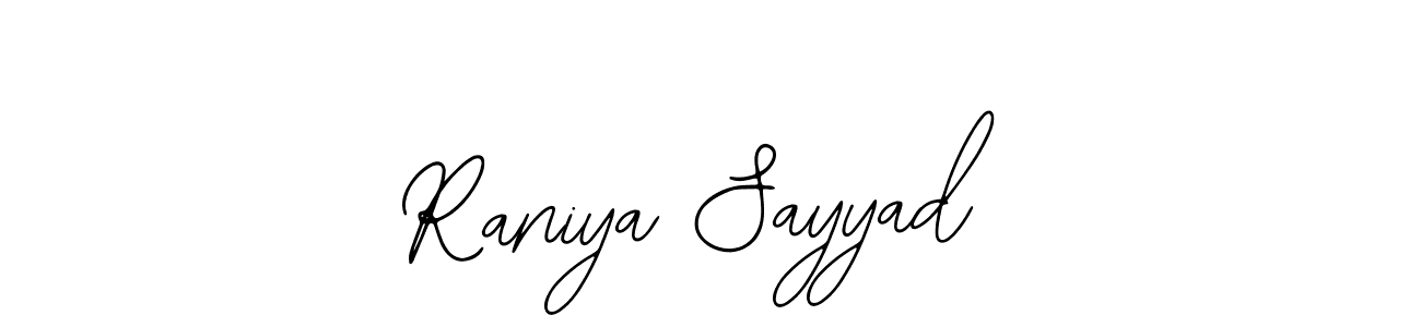 Make a beautiful signature design for name Raniya Sayyad. Use this online signature maker to create a handwritten signature for free. Raniya Sayyad signature style 12 images and pictures png