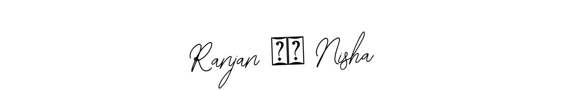 Similarly Bearetta-2O07w is the best handwritten signature design. Signature creator online .You can use it as an online autograph creator for name Ranjan ❤️ Nisha. Ranjan ❤️ Nisha signature style 12 images and pictures png