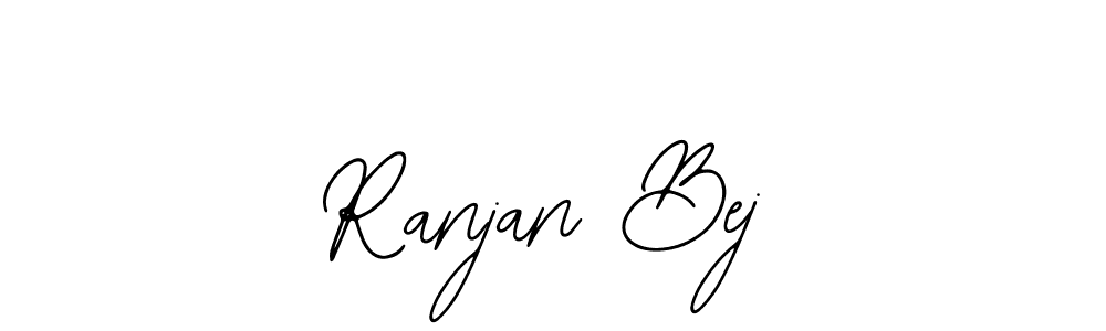 You should practise on your own different ways (Bearetta-2O07w) to write your name (Ranjan Bej) in signature. don't let someone else do it for you. Ranjan Bej signature style 12 images and pictures png