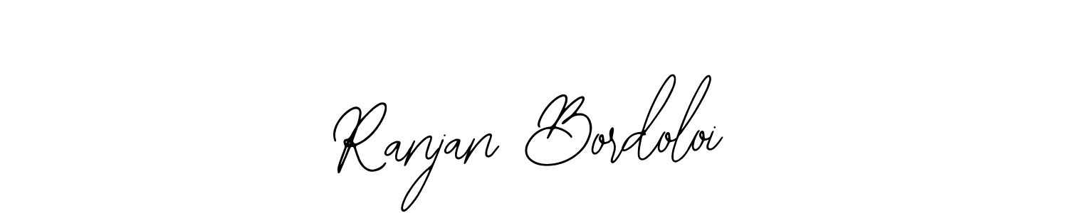 How to make Ranjan Bordoloi name signature. Use Bearetta-2O07w style for creating short signs online. This is the latest handwritten sign. Ranjan Bordoloi signature style 12 images and pictures png
