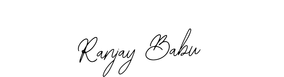 The best way (Bearetta-2O07w) to make a short signature is to pick only two or three words in your name. The name Ranjay Babu include a total of six letters. For converting this name. Ranjay Babu signature style 12 images and pictures png