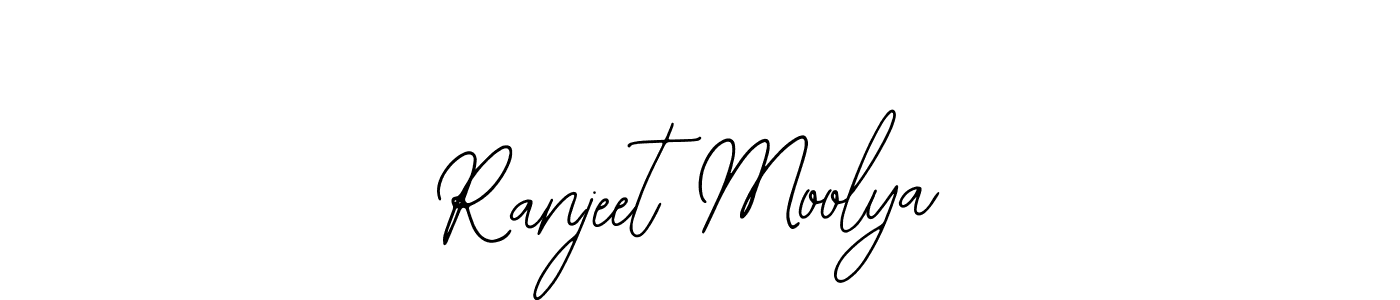 You should practise on your own different ways (Bearetta-2O07w) to write your name (Ranjeet Moolya) in signature. don't let someone else do it for you. Ranjeet Moolya signature style 12 images and pictures png