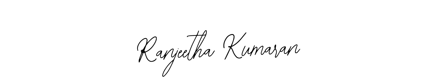 You should practise on your own different ways (Bearetta-2O07w) to write your name (Ranjeetha Kumaran) in signature. don't let someone else do it for you. Ranjeetha Kumaran signature style 12 images and pictures png