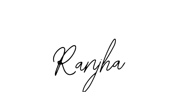 You should practise on your own different ways (Bearetta-2O07w) to write your name (Ranjha) in signature. don't let someone else do it for you. Ranjha signature style 12 images and pictures png