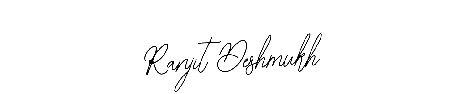 How to make Ranjit Deshmukh name signature. Use Bearetta-2O07w style for creating short signs online. This is the latest handwritten sign. Ranjit Deshmukh signature style 12 images and pictures png